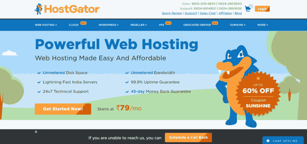 HostGator Hosting Comparison